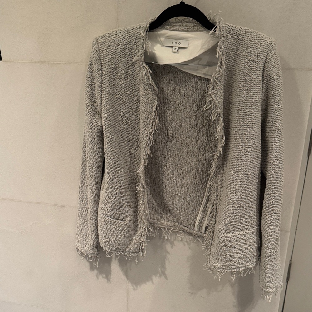 IRO Shavani Textured Fringe Jacket EC